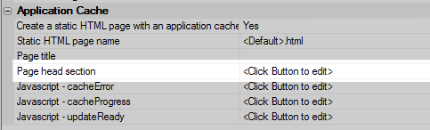 Markup, linked files, etc, can be added to the static HTML page using the Page head section property.